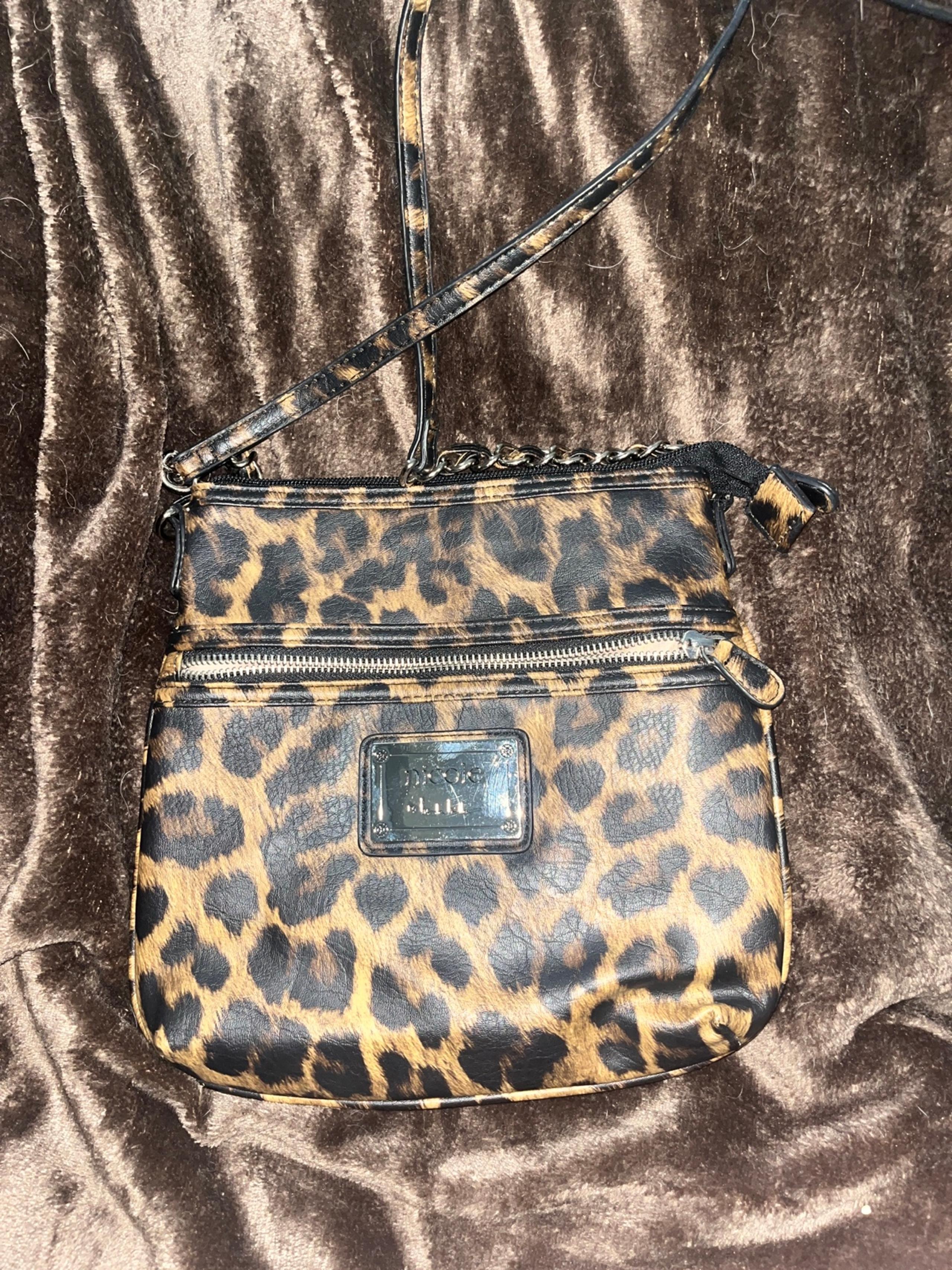 Crossbody Nicole Miller Leopard Purse Bag