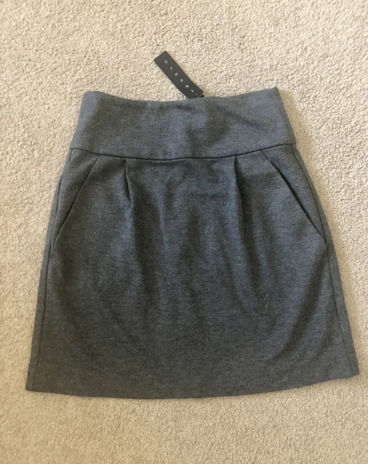 Theory Stretch Knit Grey Gray Skirt * 0 Extra Small * 190