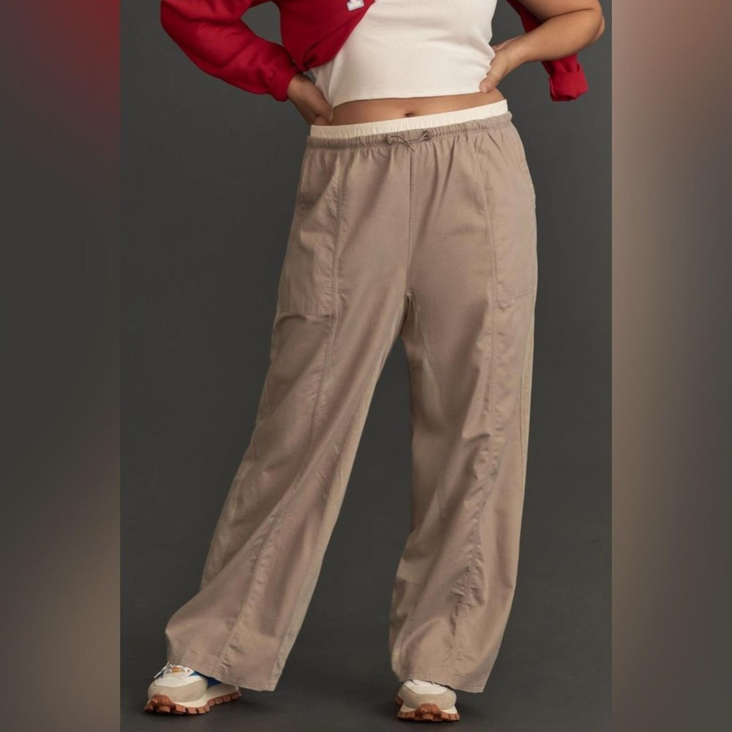 Daily Practice by Anthropologie Ankle Pants Casual Tan Women's Medium Wide Leg