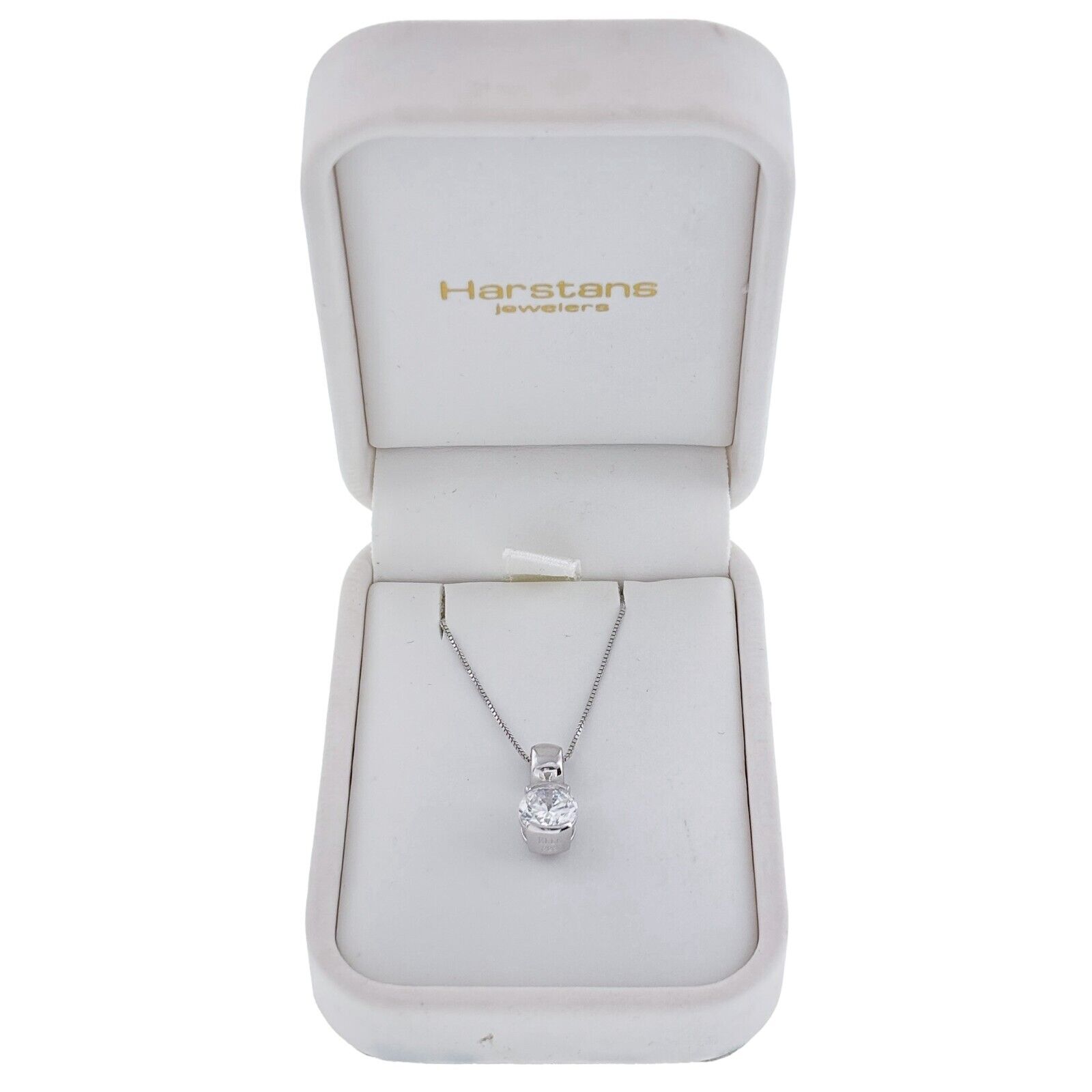 Elle Sterling Silver 925 Cubic Zirconia Synthetic Red Ruby Pendant Necklace 18