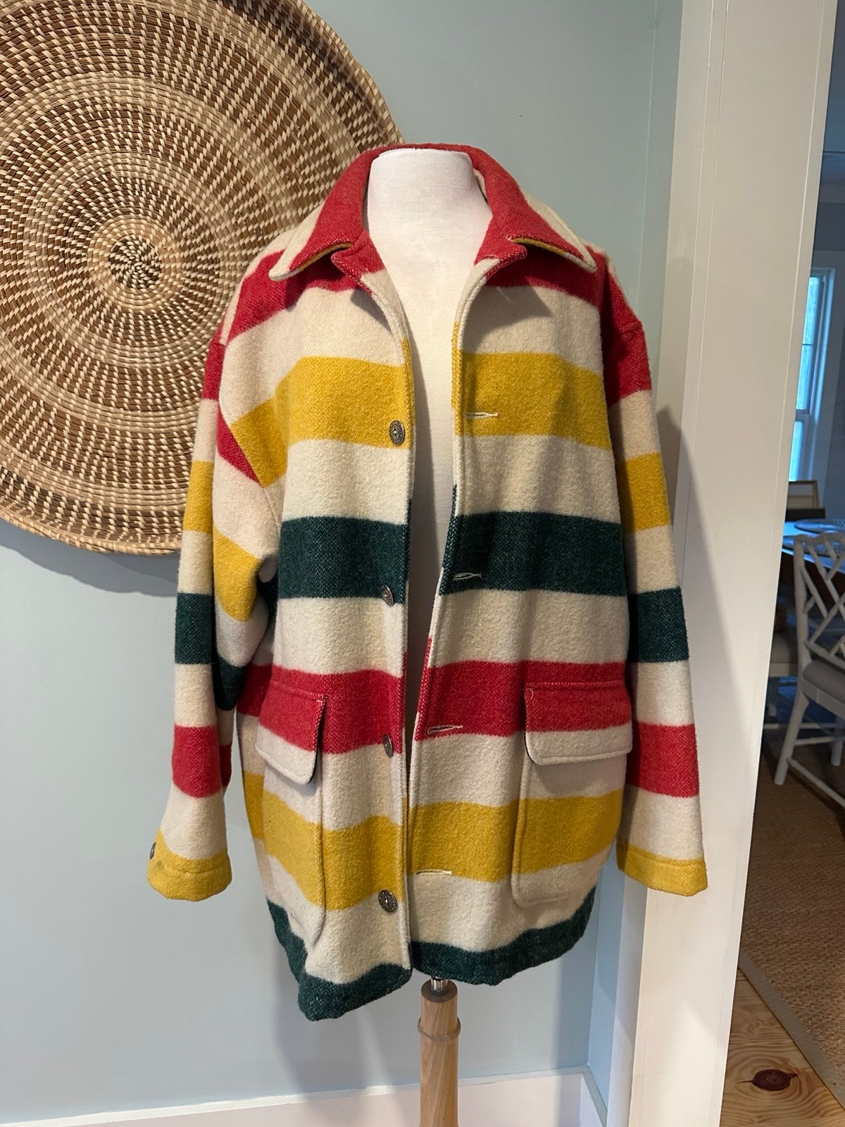 Woolrich 80’s Hudson Bay coat wool men’s large