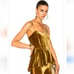 Veronica Beard Sebastian Gold Metallic Velvet Bustier Peplum Camisole Size 0