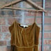 Veronica Beard Sebastian Gold Metallic Velvet Bustier Peplum Camisole Size 0