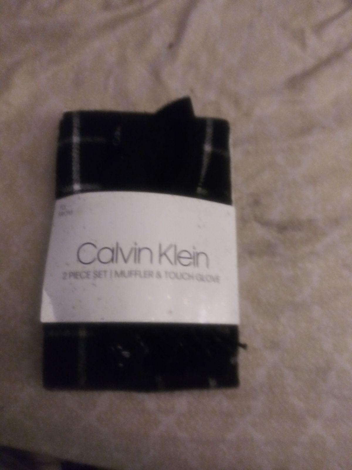 Calvin Klein touch gloves and muffler