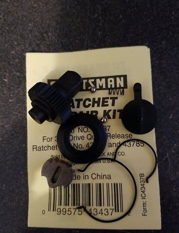 Craftsman 3/8 Ratchet Repair Kit 43437 for Quick Release
