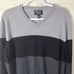 Nordstrom Men's Shop Size Large Merino Wool Colorblock Sweater Gray Black