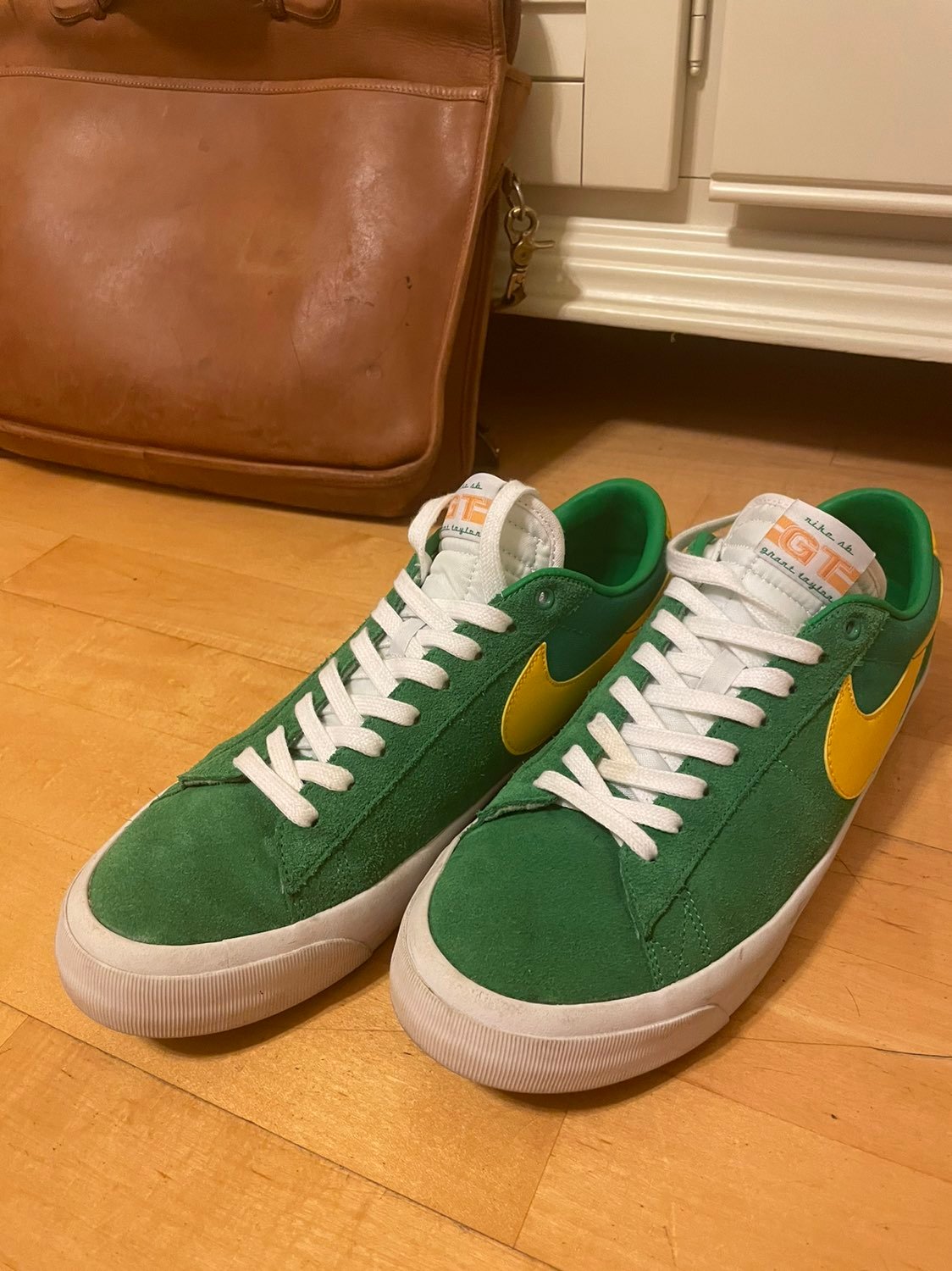 Nike SB blazer low. Grant taylor Green/Yellow