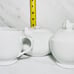 Cordon Bleu~5pc “Bird” Tea Set~Teapot-Creamer-Sugar Bowl Lid~White Porcelain~EC.