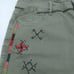 Desigual Patchwork Embroidered Green Denim Knee Length Bermuda Shorts Size 42