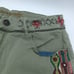 Desigual Patchwork Embroidered Green Denim Knee Length Bermuda Shorts Size 42