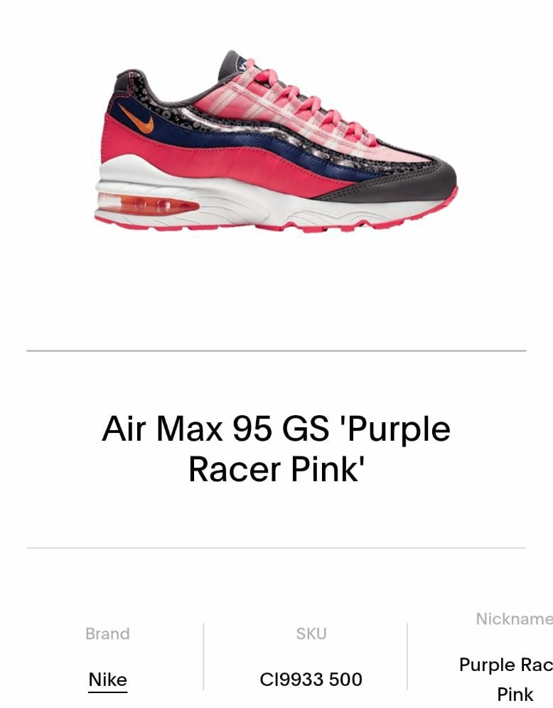 Air Max 95 GS 'Purple Racer Pink'