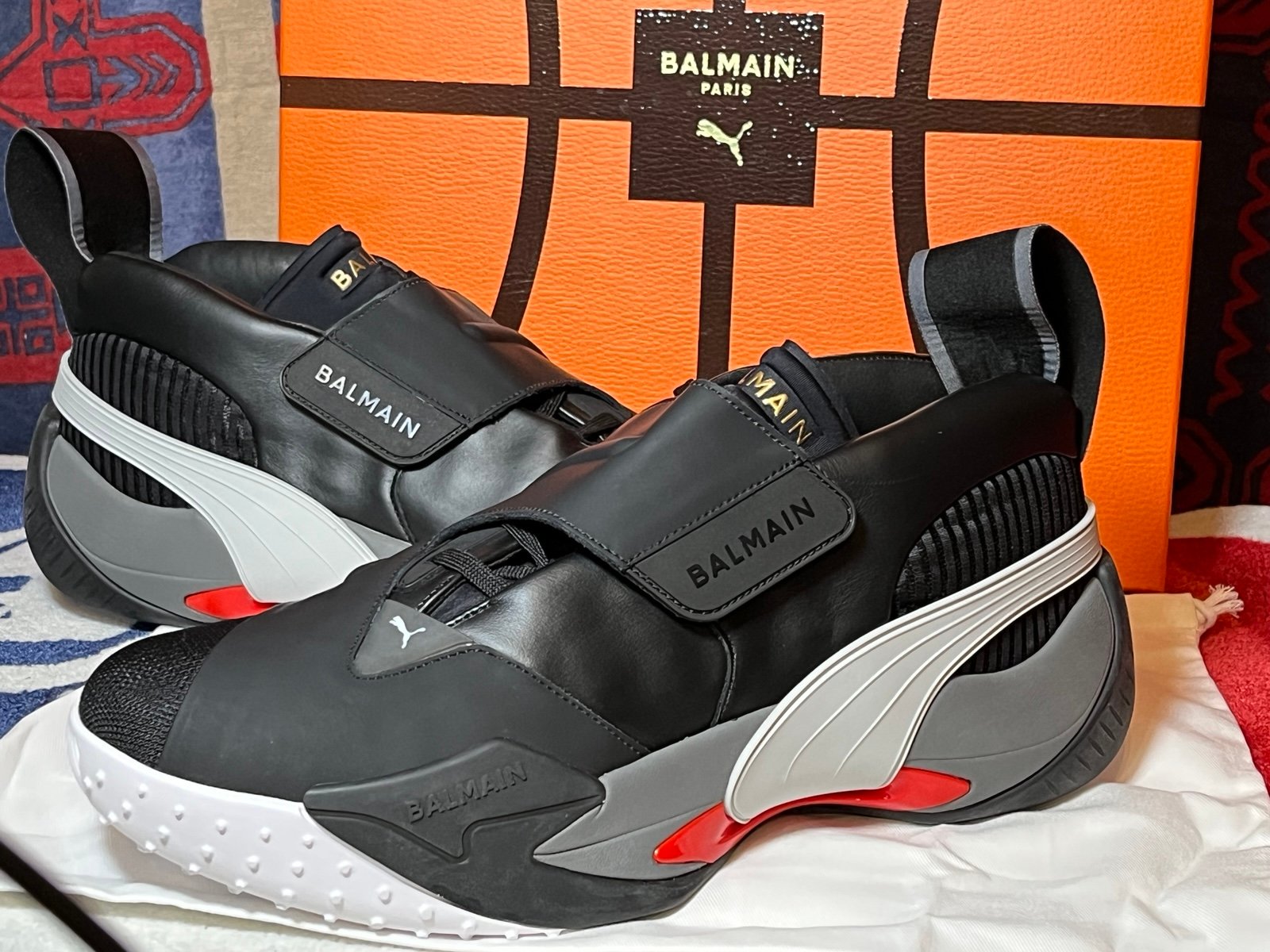 BALMAIN x Puma Athletic Court Black - Size 12