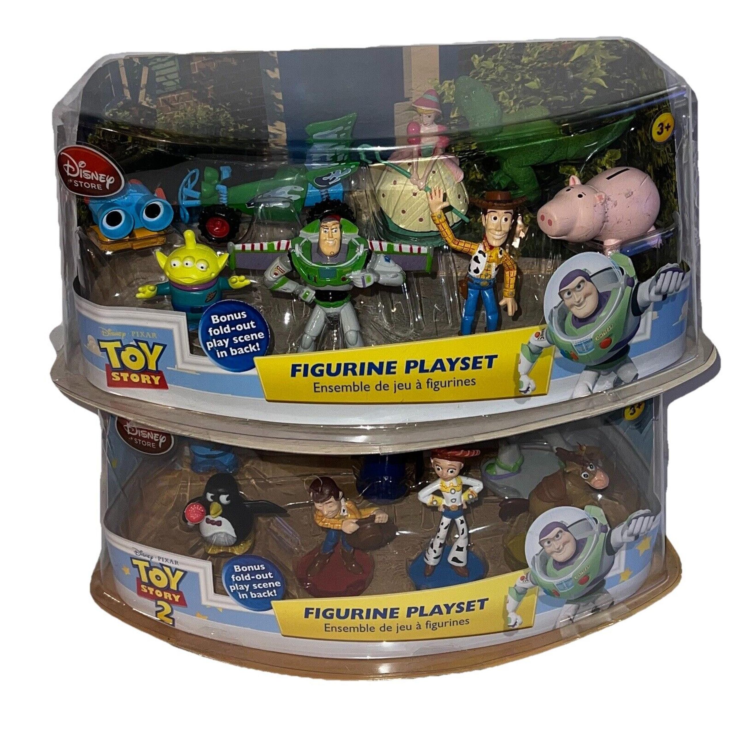 RARE Disney Store Exclusive TOY STORY 1 &2 Figurine Play Set Lot Pixar NEW Vtg