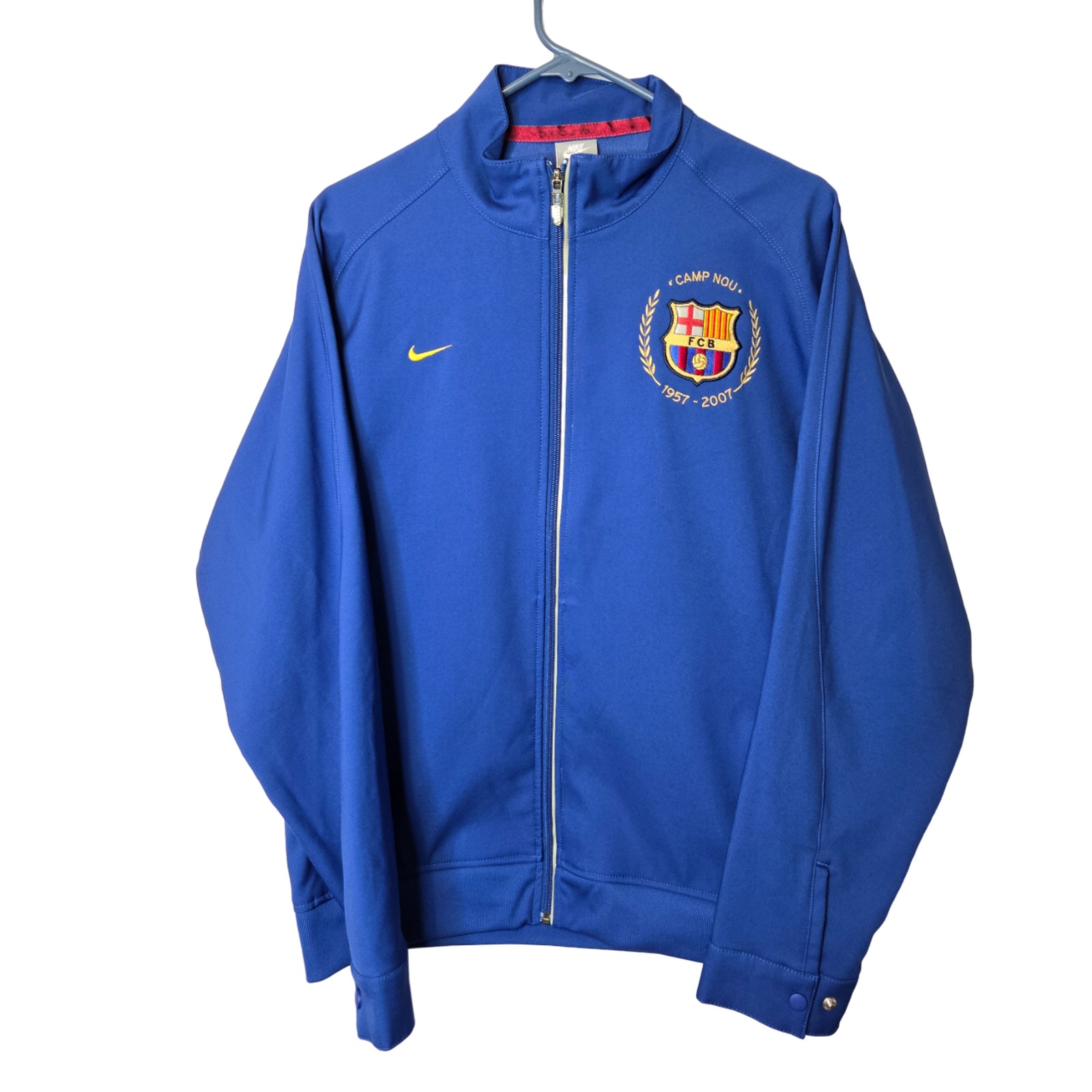 Nike Mercurial FC Barcelona 1957-2007 Blue full Zip Men's Jacket Size M NWOT