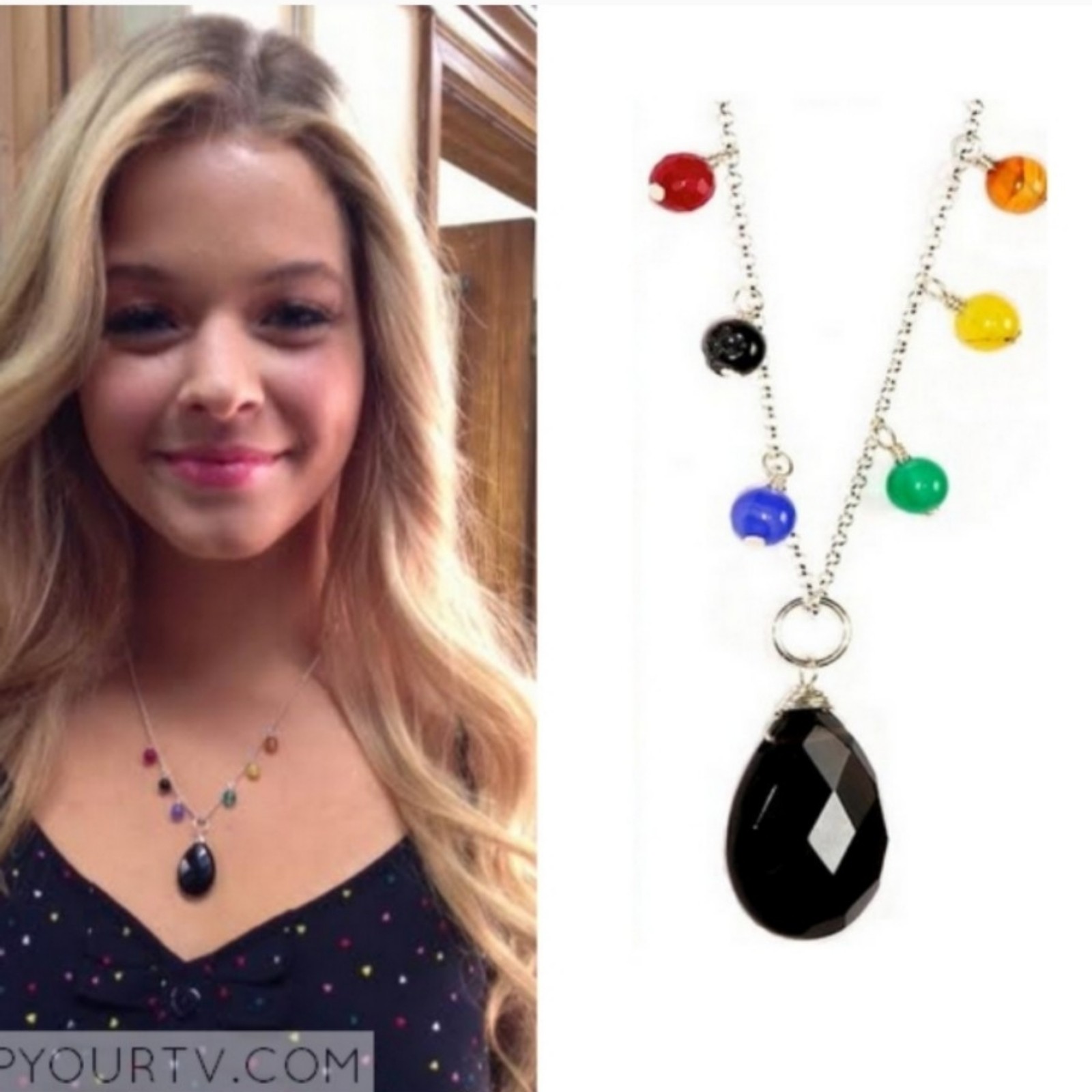 ASO Pretty Little Liars Alison DiLaurentis Rainbow Gemstones Necklace