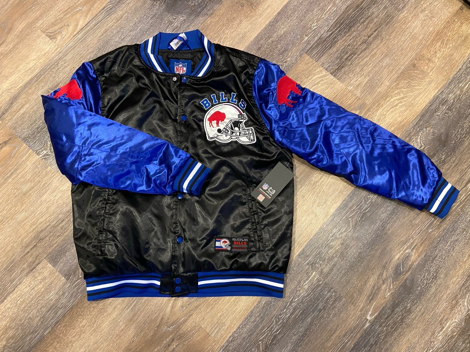 Buffalo Bills Satin Varsity Jacket Medium