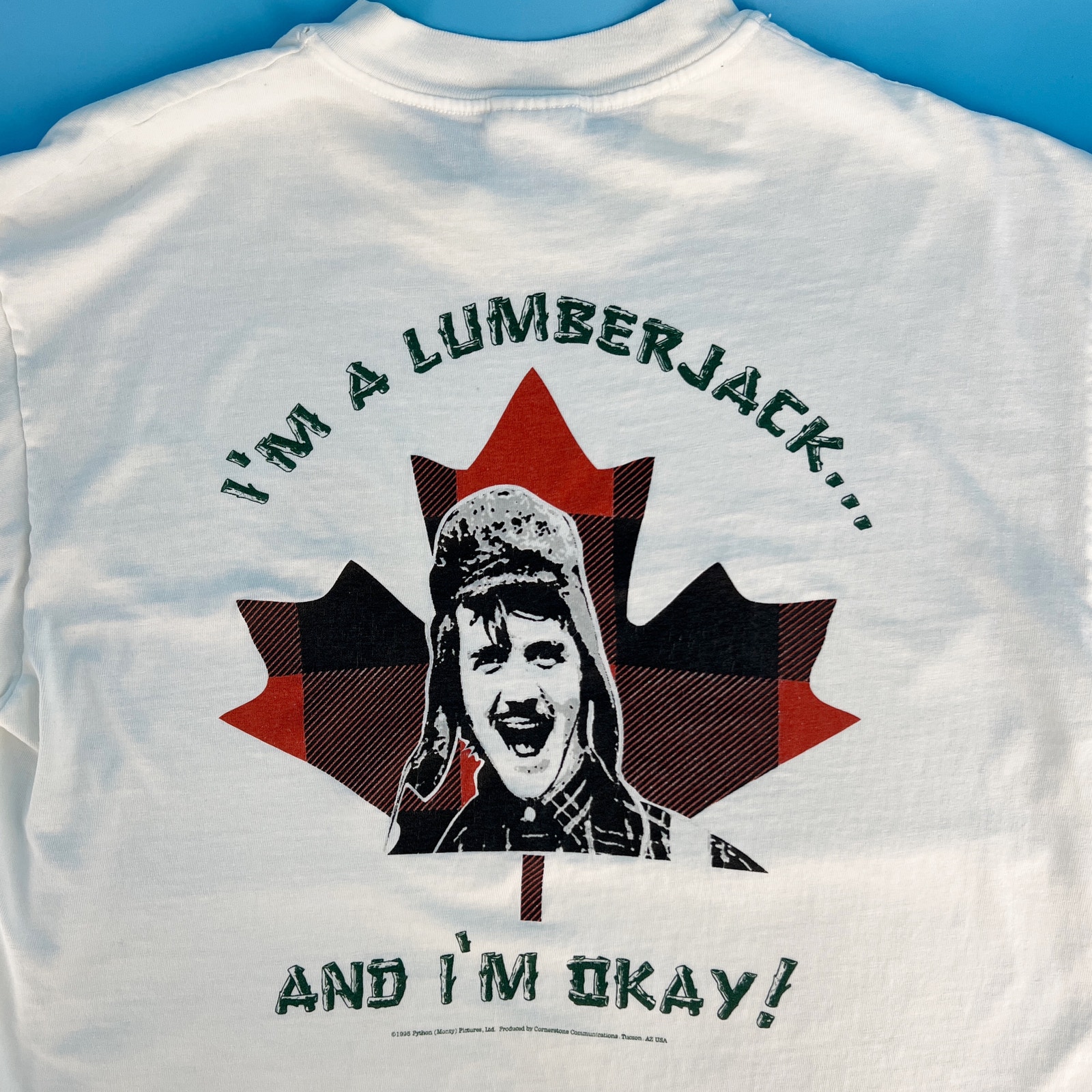 90s Monty Python Flying Circus Lumberjack tshirt 1990s vintage