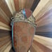 Orange & Silver Pendent w/ Starbursts, Druzzy Component-Marked-Possibly Tribal