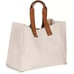 True Religion Large Canvas Tote Bag, Natural - NEW