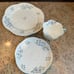 Shelley Blue Rock Teacup-saucer-dessert plate England