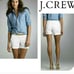 J Crew Chino Shorts - White