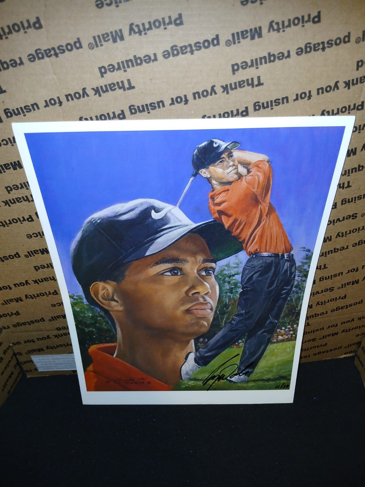 Tiger Woods autographed 8x10 photo with COA