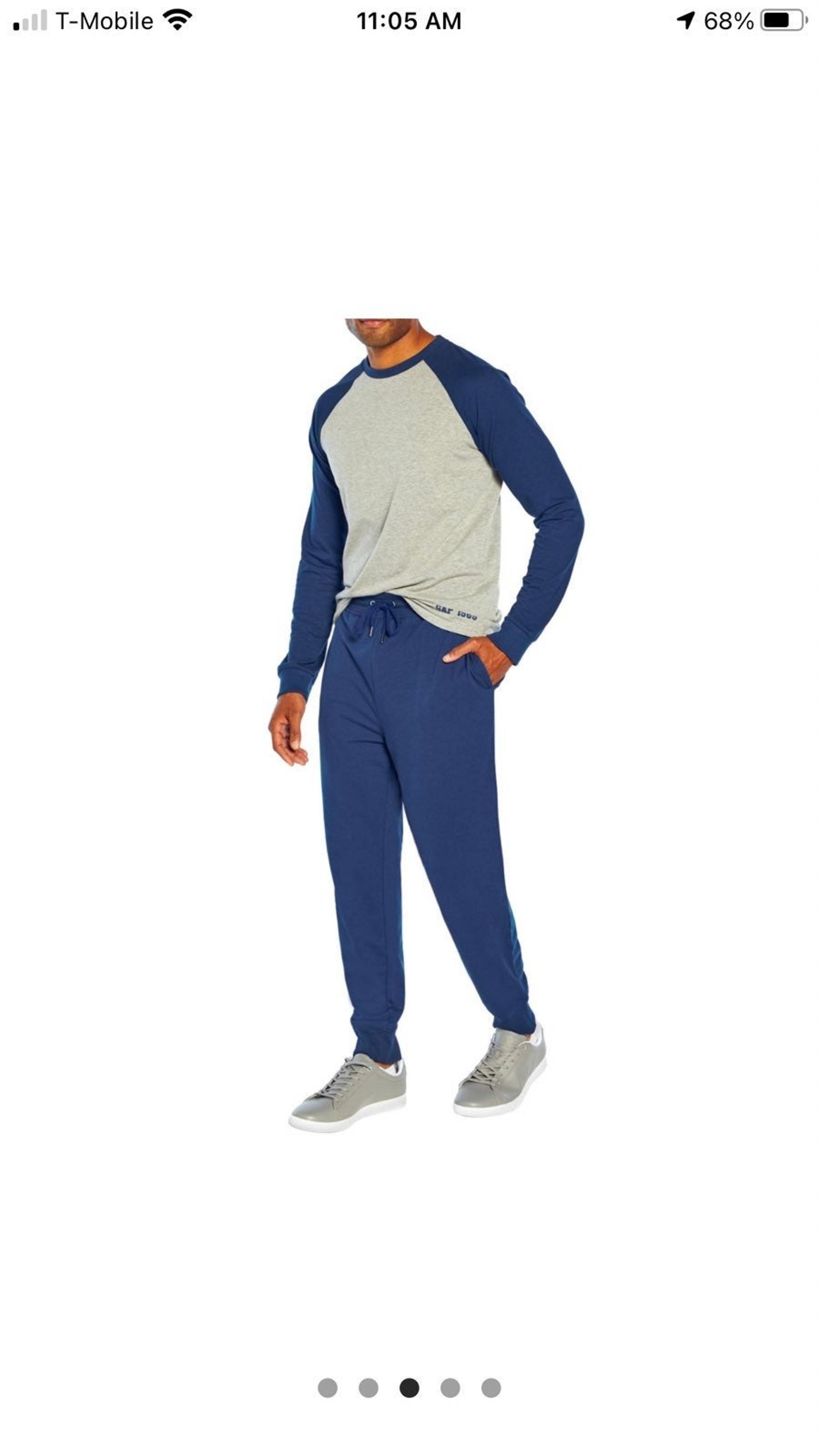 GAP Men's Jogger 2 Piece Lounge Set, Navy (Medium 32-34)