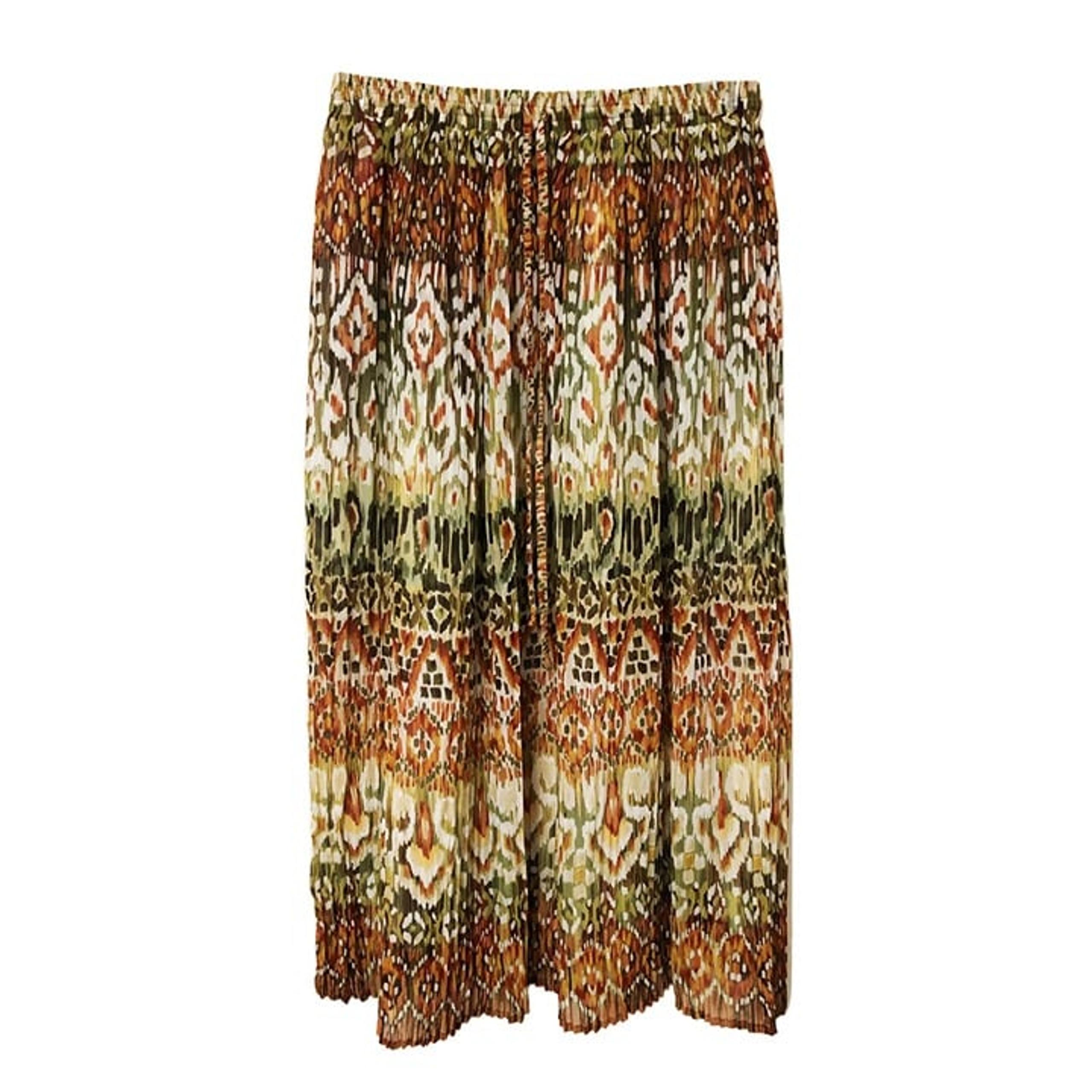 Alfred Dunner Pleated Ornament Printed Skirt