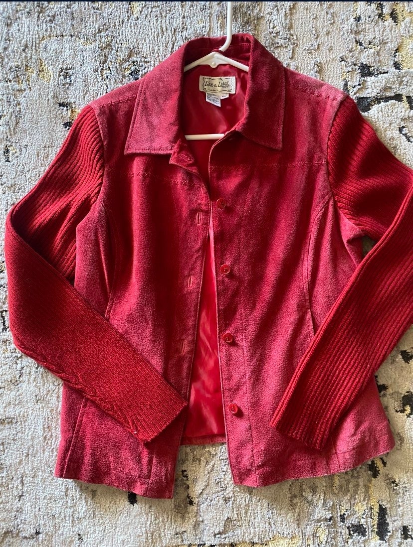 Vintage red leather jacket