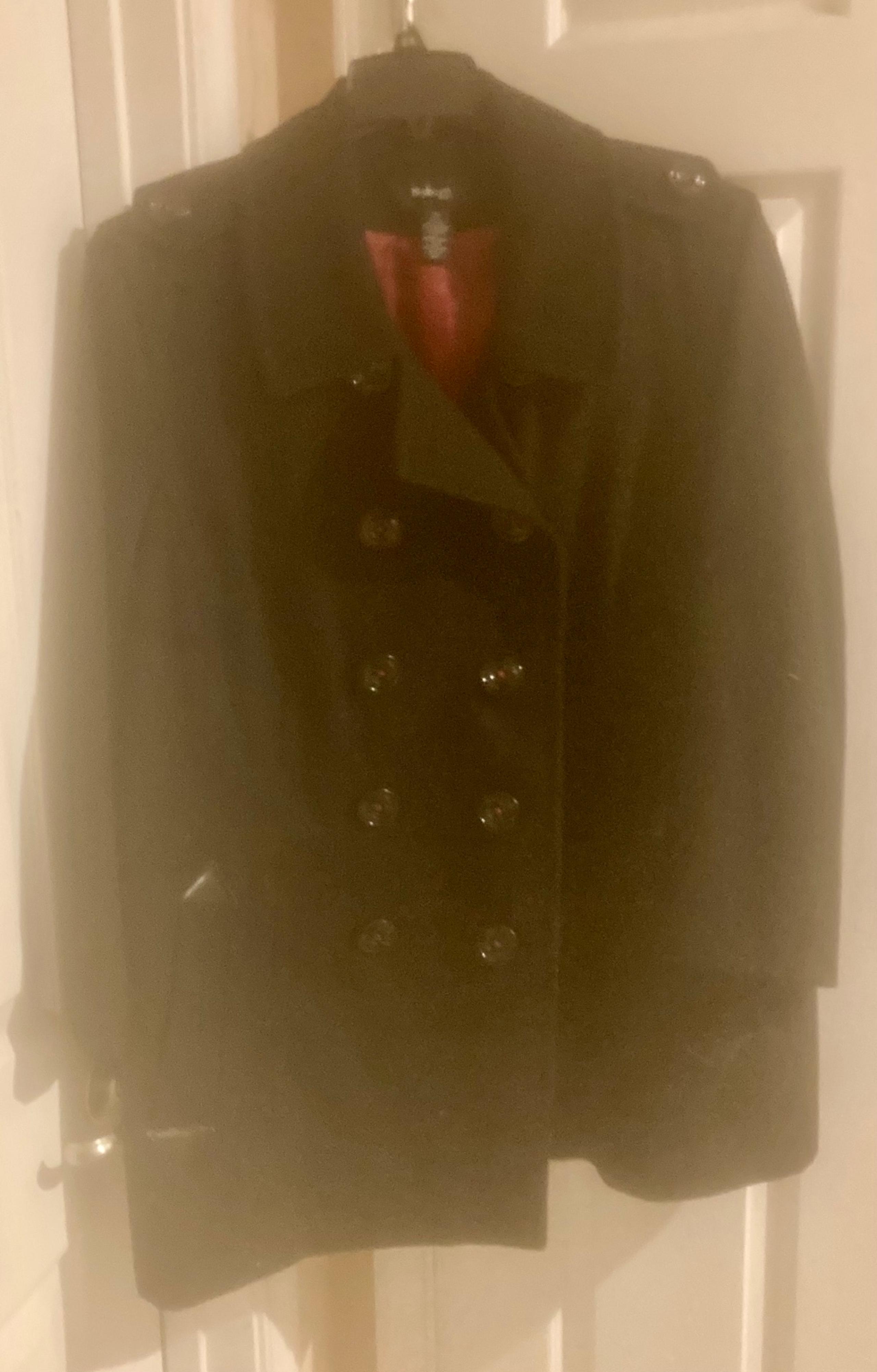 Womens Macy's Style & Co. Woman Wool Blend Dark Gray Peacoat Excellent condition