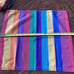 Vtg Crate And Barrel Cloth Napkins 1993 Vibrant Rainbow Colorful Lot Of 4 19x16