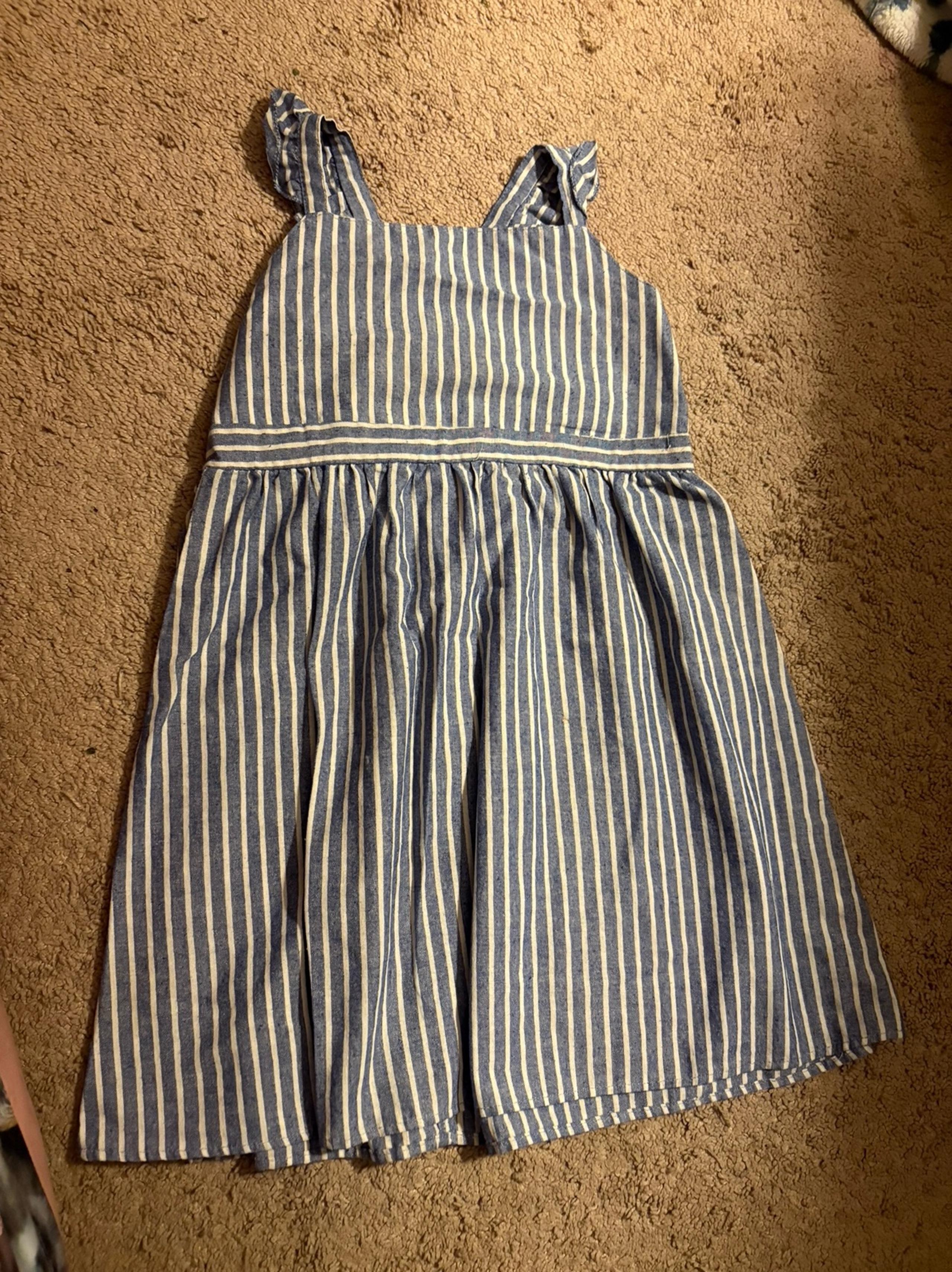 Blue and cream nautical dress 6-7