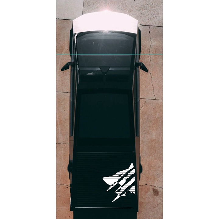 Tesla Cybertruck 2023-2025 Rear Tonneau Cover Cyberbeast Scratch Cerberus Decal