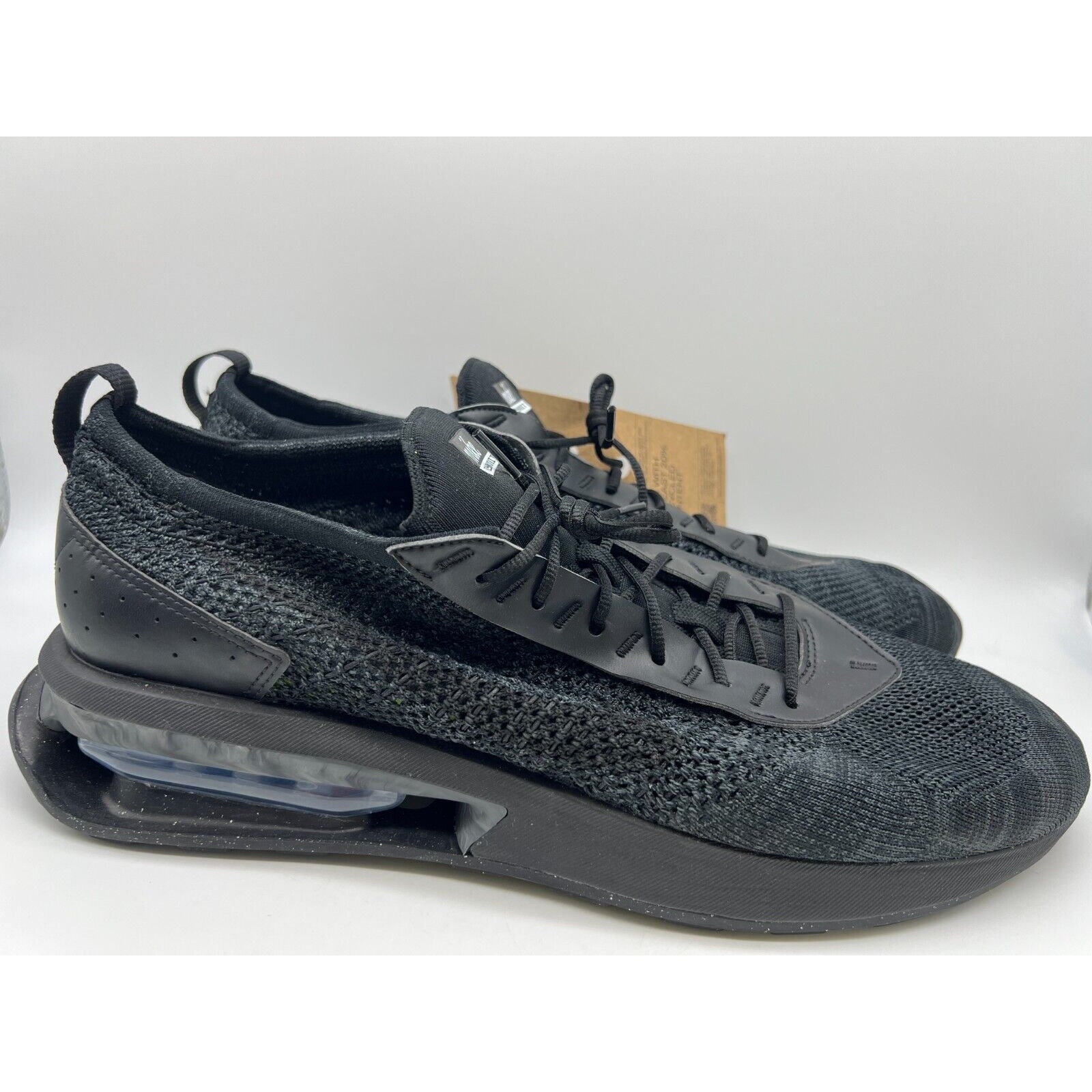 Nike Air Max Flyknit Racer Triple Black Shoes FD2764-001 Men's Size 15
