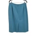 Vintage 80's Albert Nipon Skirt Wool Silk Pencil Metallic Flecked Pastel Blue 16