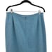 Vintage 80's Albert Nipon Skirt Wool Silk Pencil Metallic Flecked Pastel Blue 16