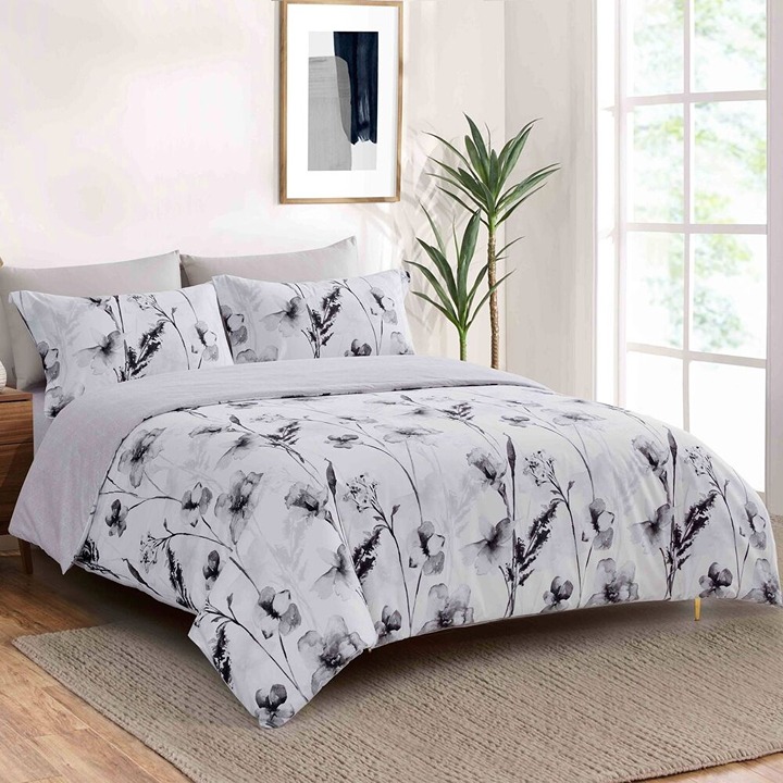 North Home Studio 3-piece Duvet Cover Set  Queen Black