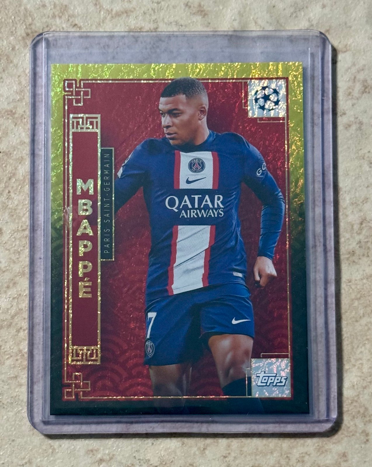 2023-24 Topps Jade UEFA Kylian Mbappe #NY-4 Chinese New Year Gold #d/50