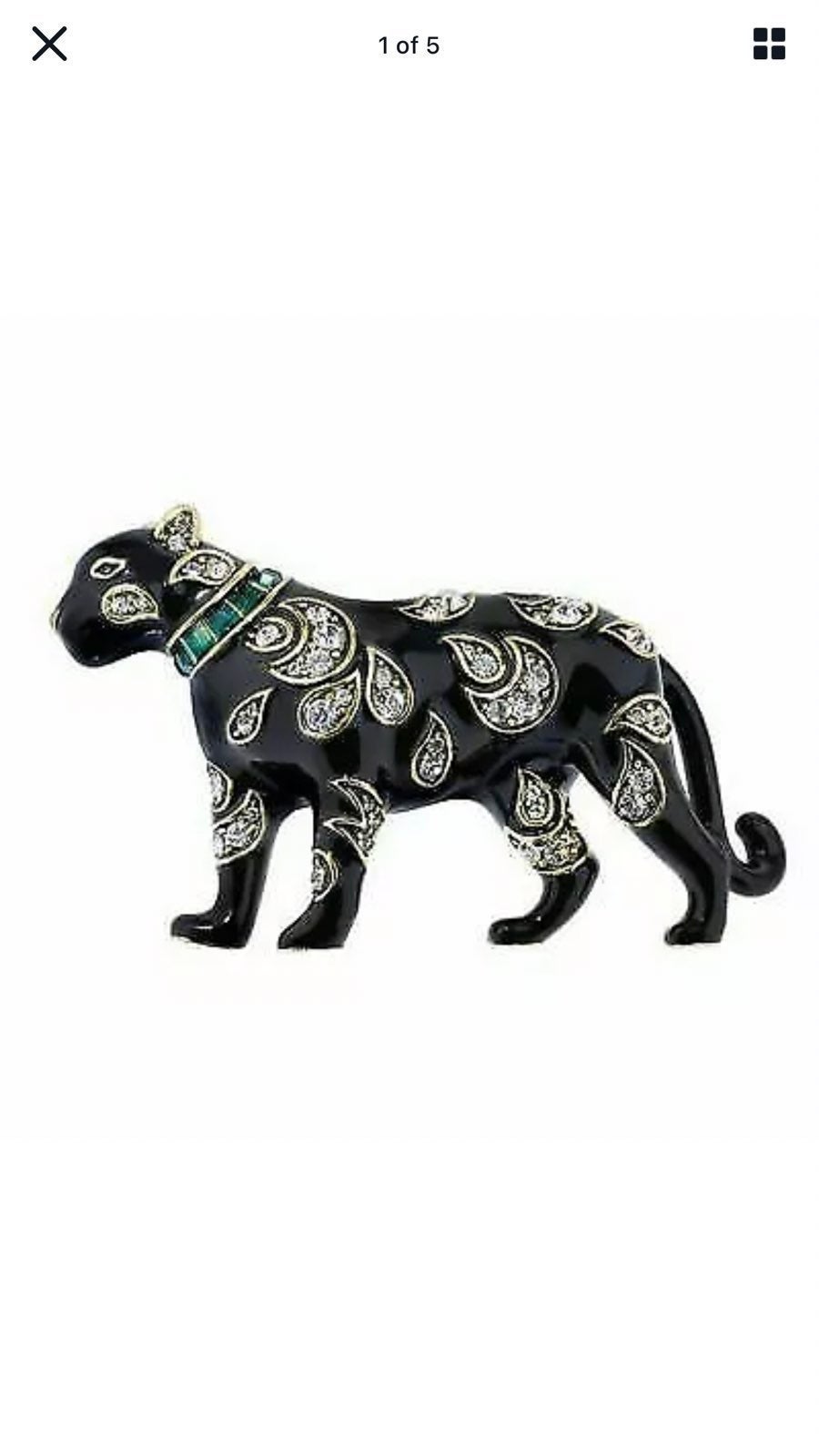 Heidi Daus Precious Panther Enamel Pin