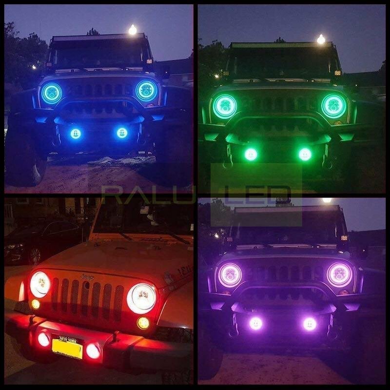 Jeep Wrangler LED Headlights with HALO