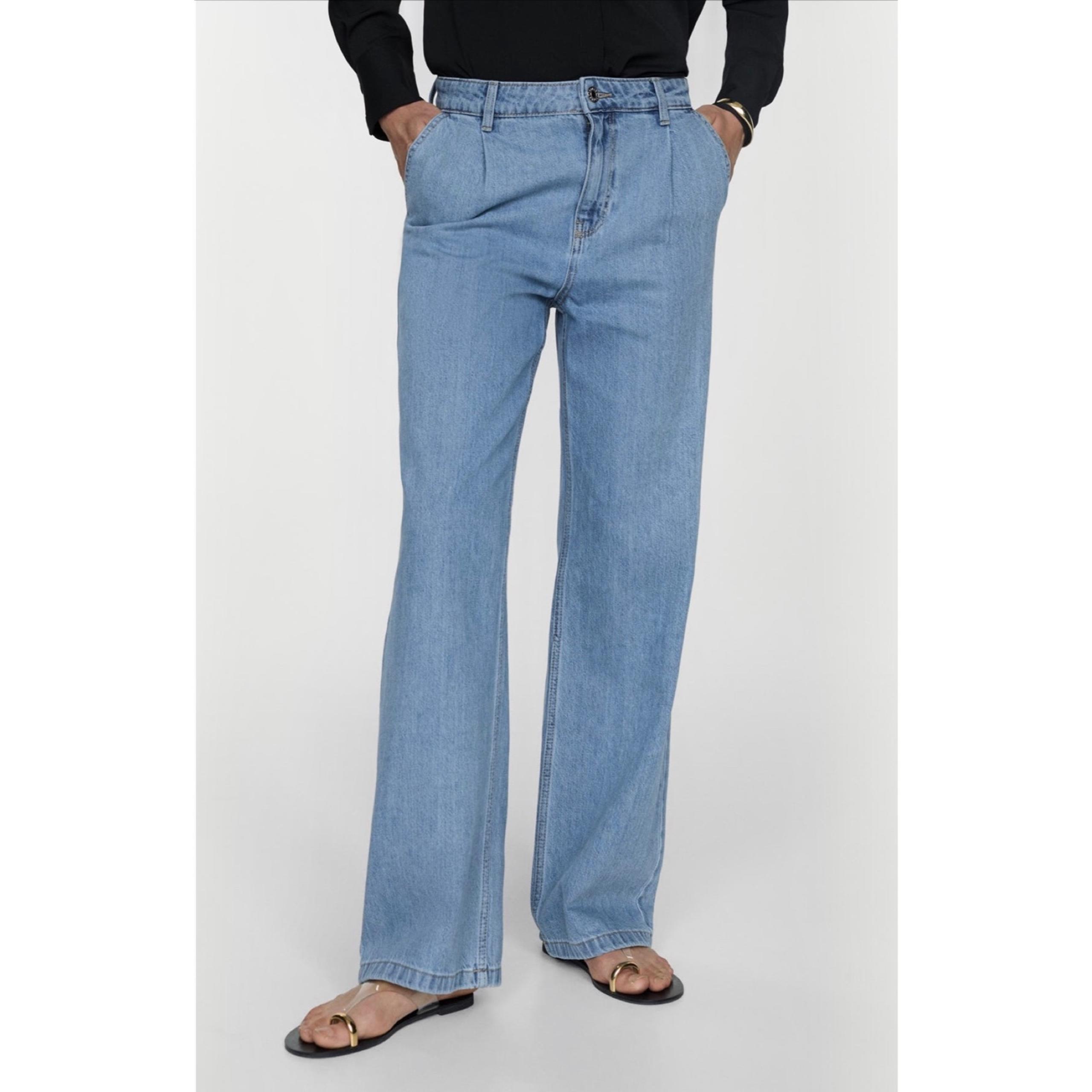 Arletita Pleated Straight Leg Jeans NWT Size 10 - MANGO