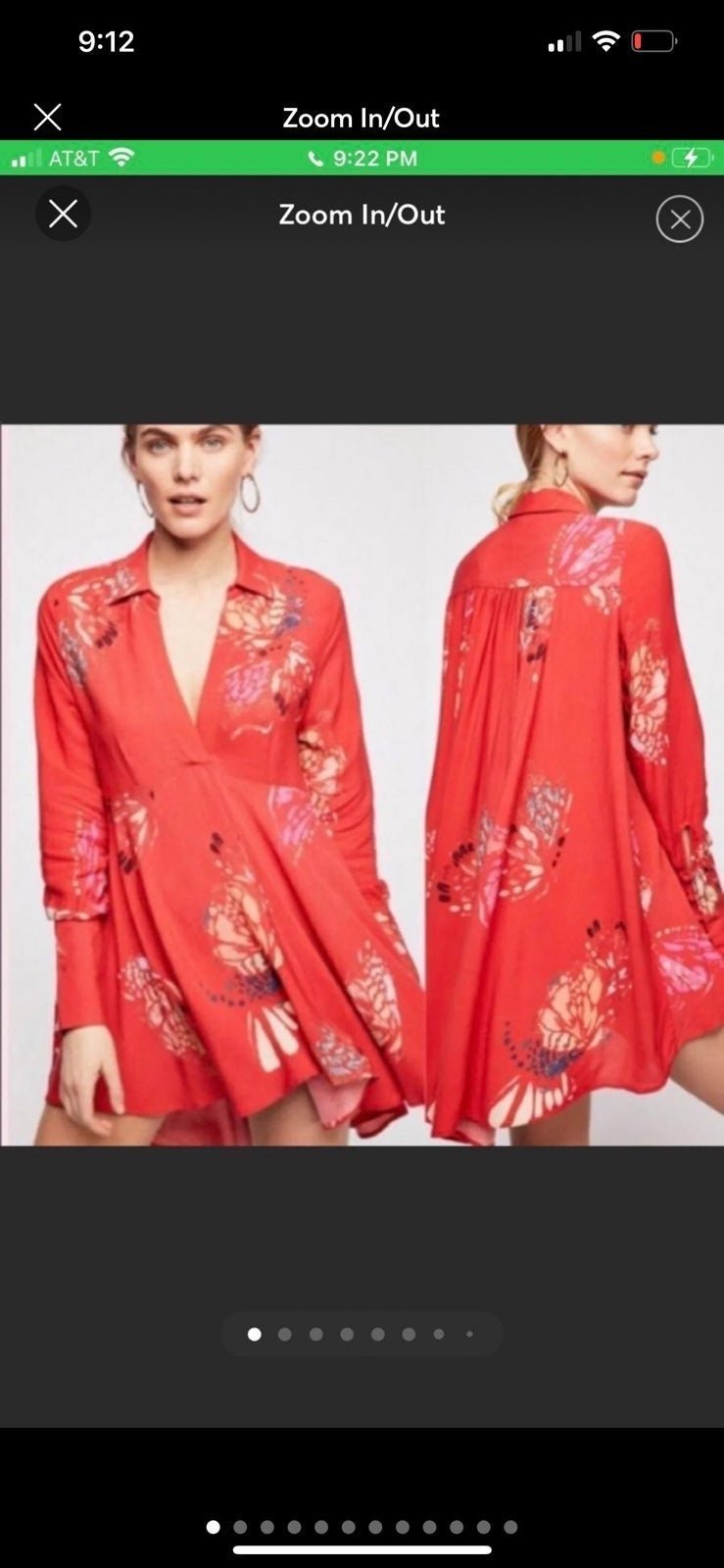 Free People Field Of Butterflies Tunic XSMALL NEW