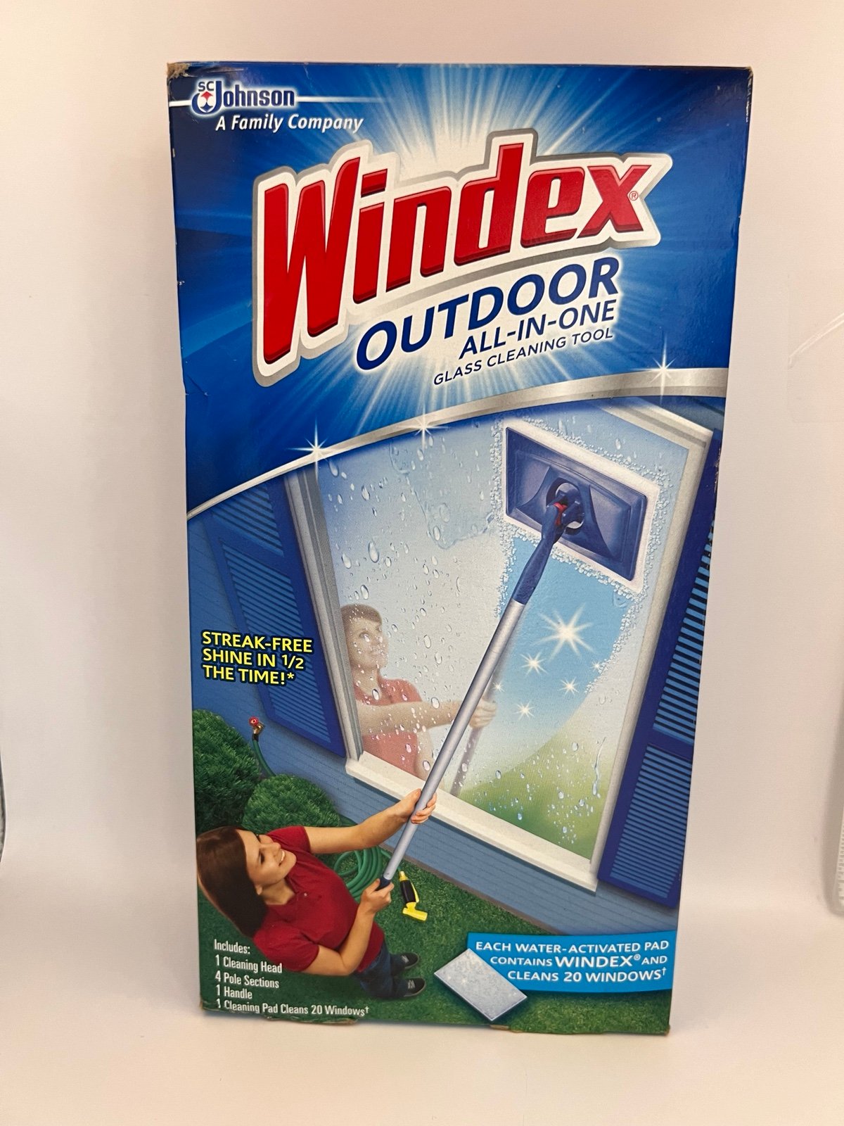 Windex Outdoor Glass Cleaning Tool Starter Kit All in One Washing New in Box