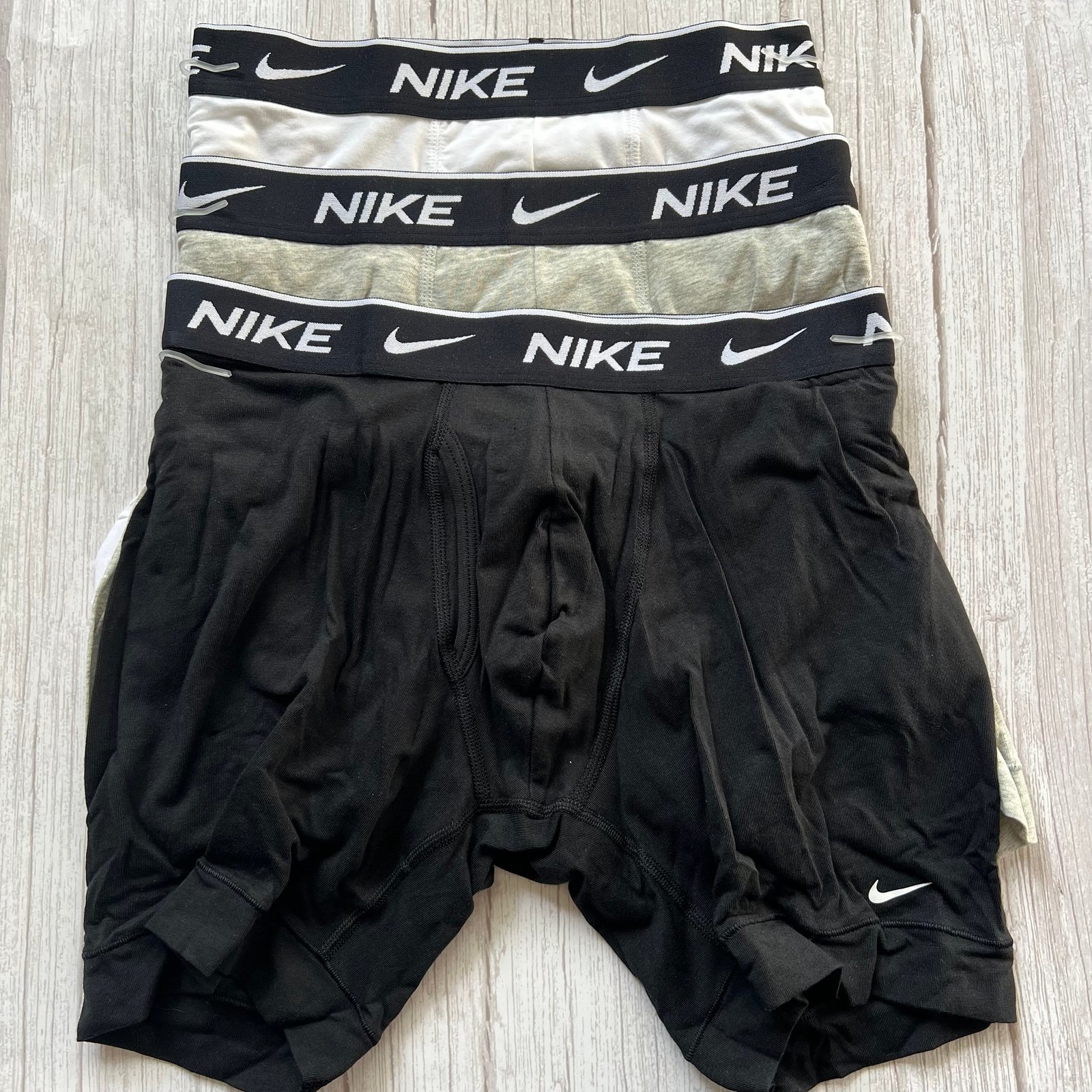 New Men's NIKE Set Of 3 Dri Fit Cotton Blend Boxer Brief Size L