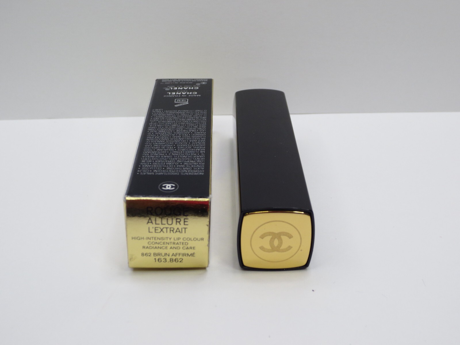 CHANEL ROUGE ALLURE L'EXTRAIT LIP COLOUR #862 BRUN AFFIRME 0.07 OZ BOXED