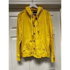 Lauren Ralph Lauren Lauren Jeans Yellow Embroidered Crest Button Up Hoodie Jacke