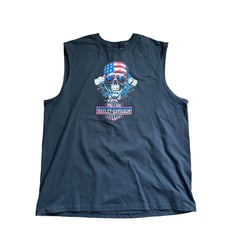HARLEY DAVIDSON Skull USA Tank Top Shirt Sz 3X