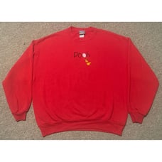 Vintage 90's XL Disney Pooh Tigger Embroidered Crewneck Sweatshirt Red USA