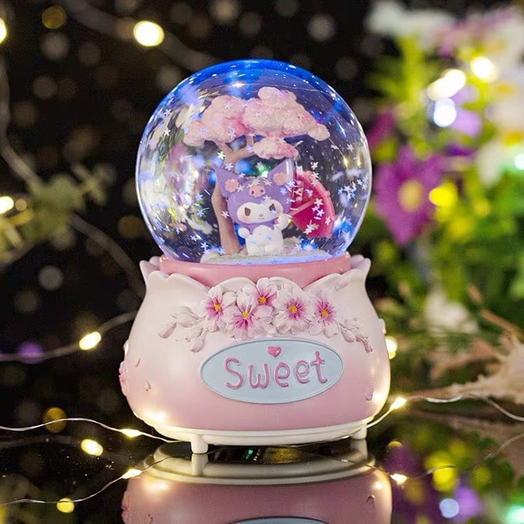 Sanrio Kuromi sakura snow globe/ crystal ball