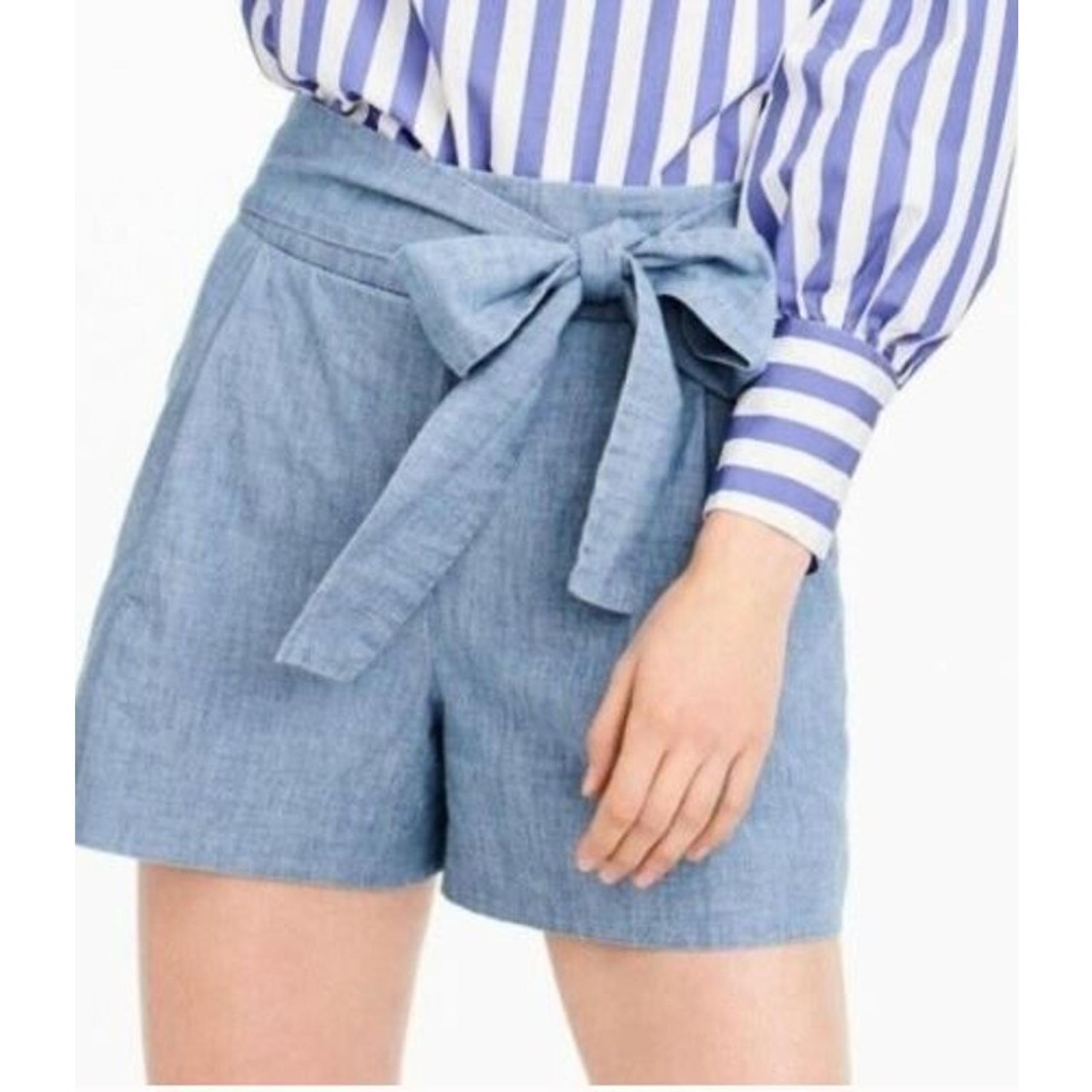 Chambray Shorts High Waisted Size 4 - J.Crew